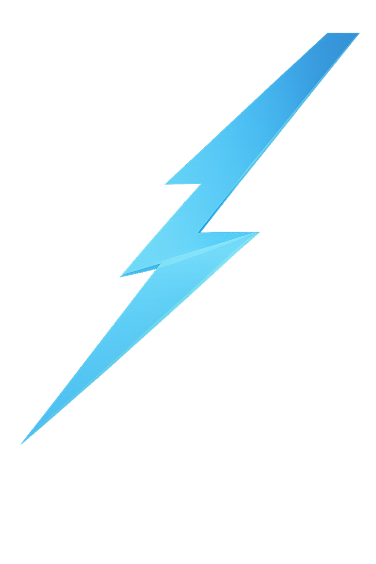 Lightning image referring to the lightning speed of the app